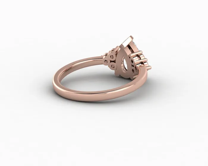 Rings Astrid 120 Ct Pear Cut Engagement Ring Sapheena Jewelry