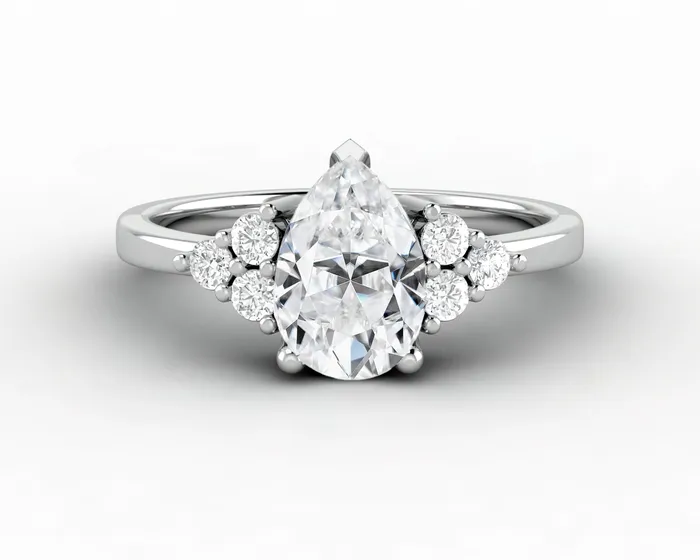 Rings Astrid 120 Ct Pear Cut Engagement Ring Sapheena Jewelry