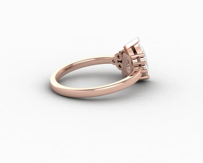 Rings Astrid 120 Ct Pear Cut Engagement Ring Sapheena Jewelry