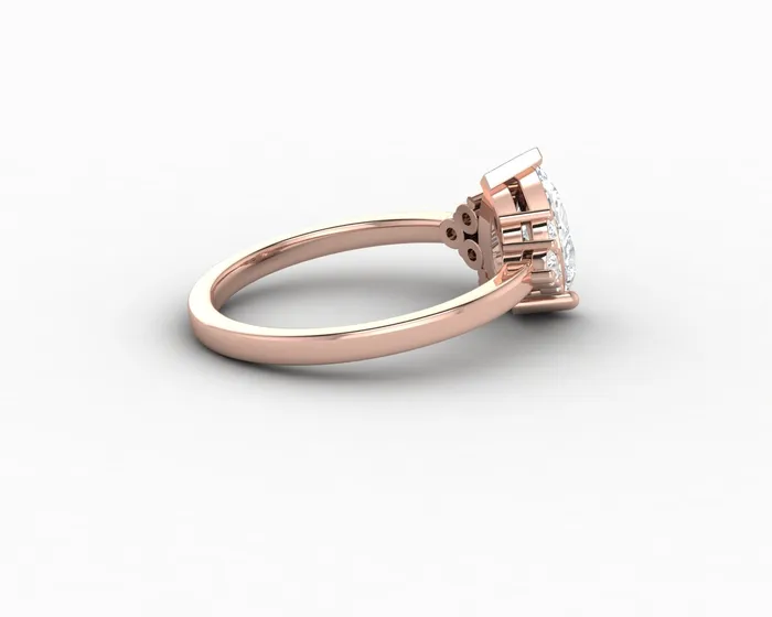 Rings Astrid 120 Ct Pear Cut Engagement Ring Sapheena Jewelry