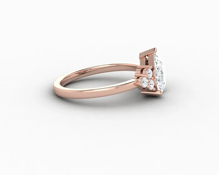 Rings Astrid 120 Ct Pear Cut Engagement Ring Sapheena Jewelry