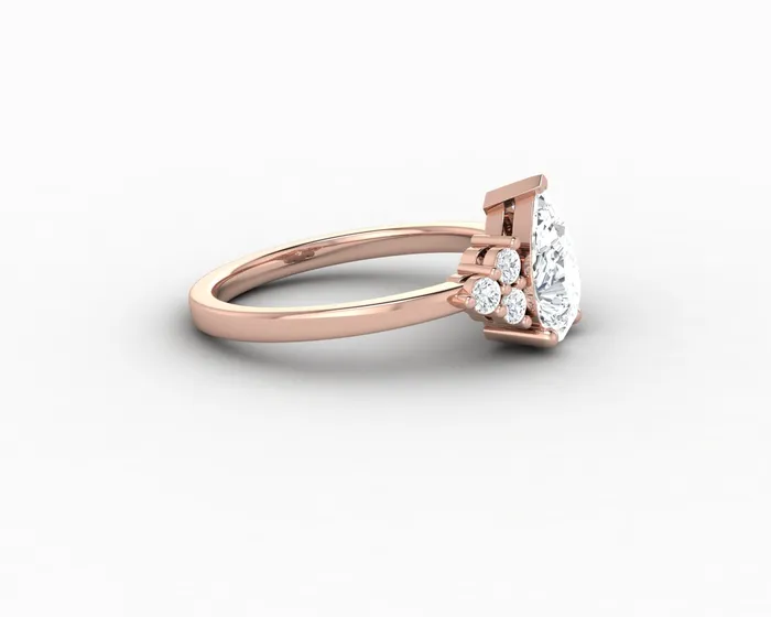 Rings Astrid 120 Ct Pear Cut Engagement Ring Sapheena Jewelry