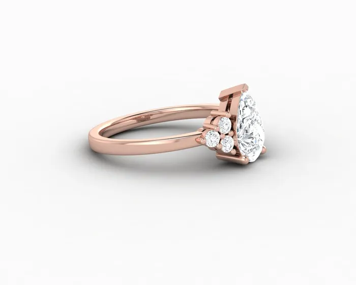 Rings Astrid 120 Ct Pear Cut Engagement Ring Sapheena Jewelry