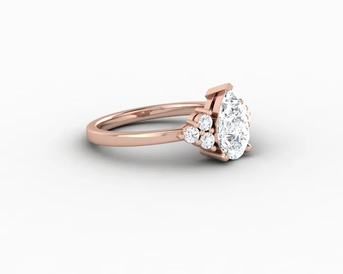 Rings Astrid 120 Ct Pear Cut Engagement Ring Sapheena Jewelry