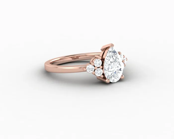 Rings Astrid 120 Ct Pear Cut Engagement Ring Sapheena Jewelry