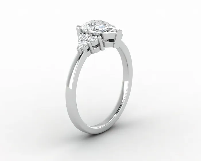 Rings Astrid 120 Ct Pear Cut Engagement Ring Sapheena Jewelry