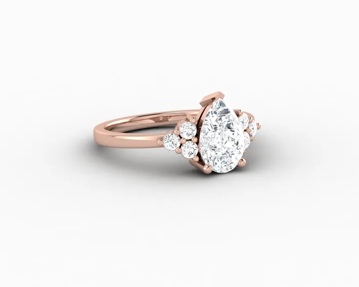 Rings Astrid 120 Ct Pear Cut Engagement Ring Sapheena Jewelry