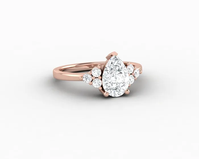 Rings Astrid 120 Ct Pear Cut Engagement Ring Sapheena Jewelry