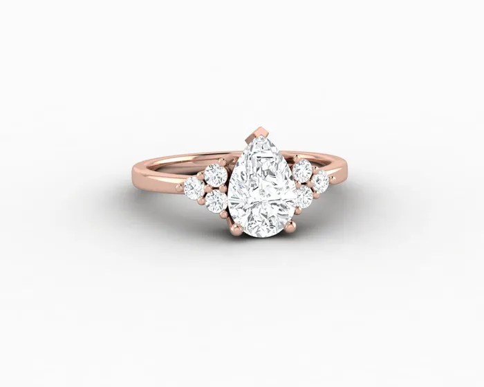 Rings Astrid 120 Ct Pear Cut Engagement Ring Sapheena Jewelry
