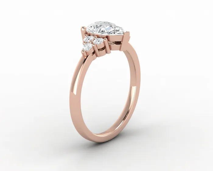 Rings Astrid 120 Ct Pear Cut Engagement Ring Sapheena Jewelry