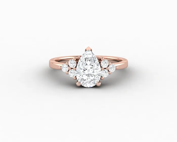 Rings Astrid 120 Ct Pear Cut Engagement Ring Sapheena Jewelry