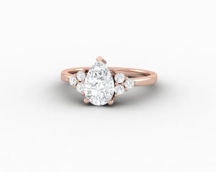 Rings Astrid 120 Ct Pear Cut Engagement Ring Sapheena Jewelry