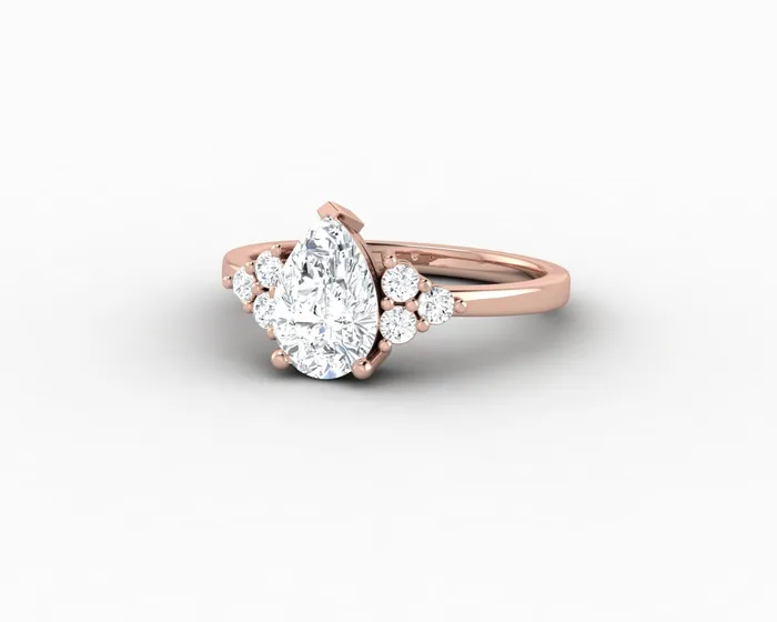 Rings Astrid 120 Ct Pear Cut Engagement Ring Sapheena Jewelry