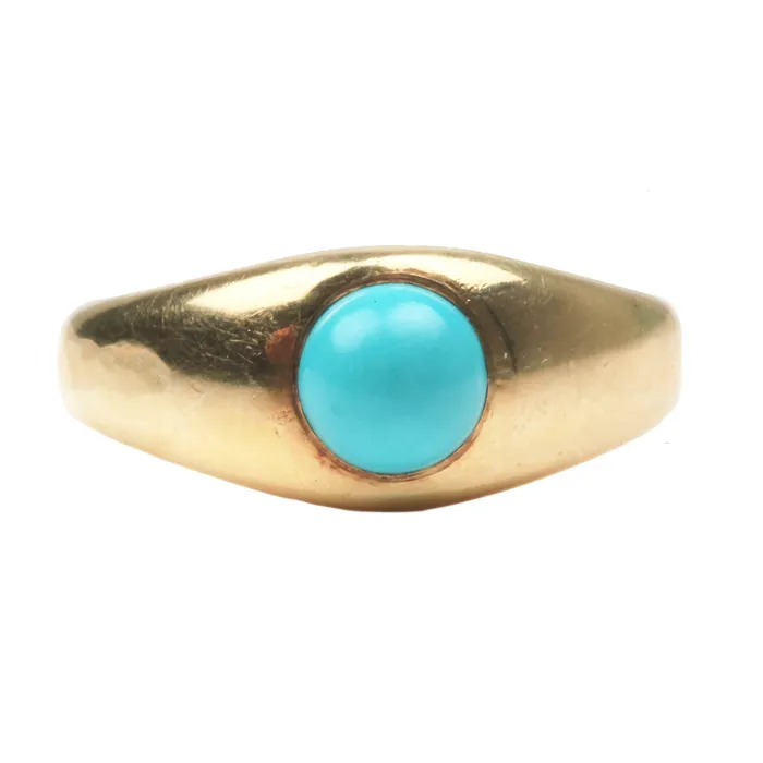 Rings Bell Bird Antiques Victorian Turquoise Ring