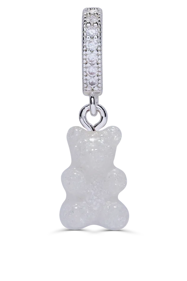 Rings Crystal Haze Jewelry Nostalgia Bear Pave Connector Silver plated Glittery