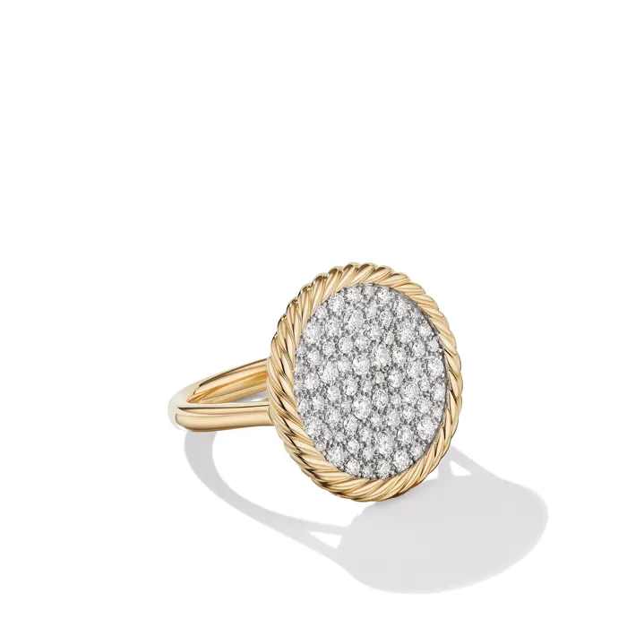 Rings DY Elements Ring in 18K Yellow Gold with Pav Diamonds 212mm David Yurman