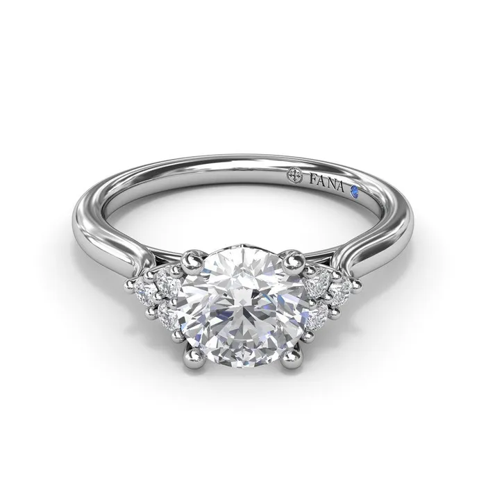Rings FANA Sophisticated Side Cluster Diamond Engagement Ring