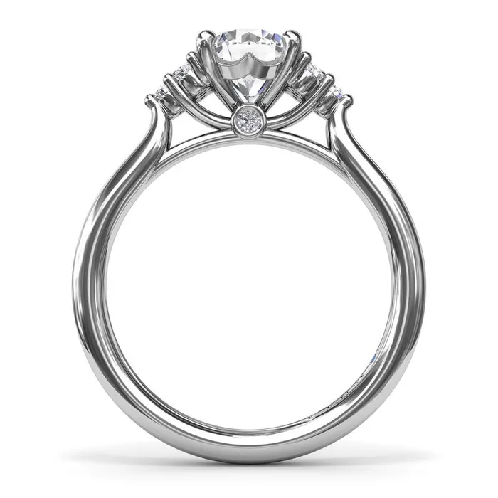 Rings FANA Sophisticated Side Cluster Diamond Engagement Ring