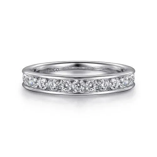 Rings GABRIEL CO Toledo 14K White Gold Channel Set Diamond Wedding Band 076 ct Rings GABRIEL CO Toledo 14K White Gold Channel Set Diamond Wedding Band 076 ct