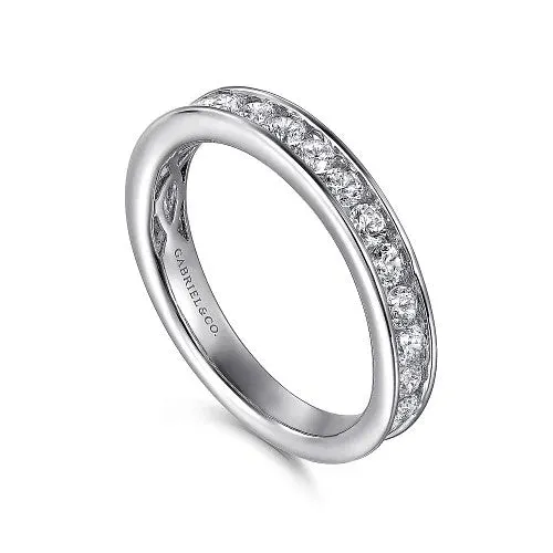 Rings GABRIEL CO Toledo 14K White Gold Channel Set Diamond Wedding Band 076 ct Rings GABRIEL CO Toledo 14K White Gold Channel Set Diamond Wedding Band 076 ct