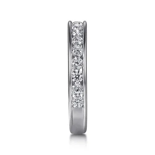 Rings GABRIEL CO Toledo 14K White Gold Channel Set Diamond Wedding Band 076 ct Rings GABRIEL CO Toledo 14K White Gold Channel Set Diamond Wedding Band 076 ct