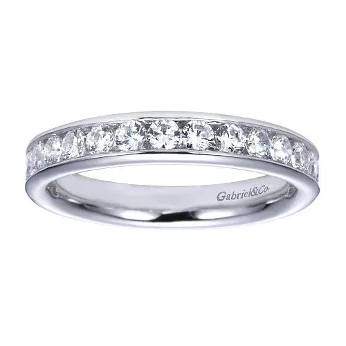 Rings GABRIEL CO Toledo 14K White Gold Channel Set Diamond Wedding Band 076 ct Rings GABRIEL CO Toledo 14K White Gold Channel Set Diamond Wedding Band 076 ct