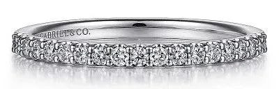 Rings Montreal 14K White Gold Shared Prong Diamond Wedding Band 023 ct GABRIEL CO Rings Montreal 14K White Gold Shared Prong Diamond Wedding Band 023 ct GABRIEL CO