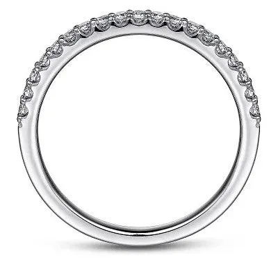 Rings Montreal 14K White Gold Shared Prong Diamond Wedding Band 023 ct GABRIEL CO Rings Montreal 14K White Gold Shared Prong Diamond Wedding Band 023 ct GABRIEL CO