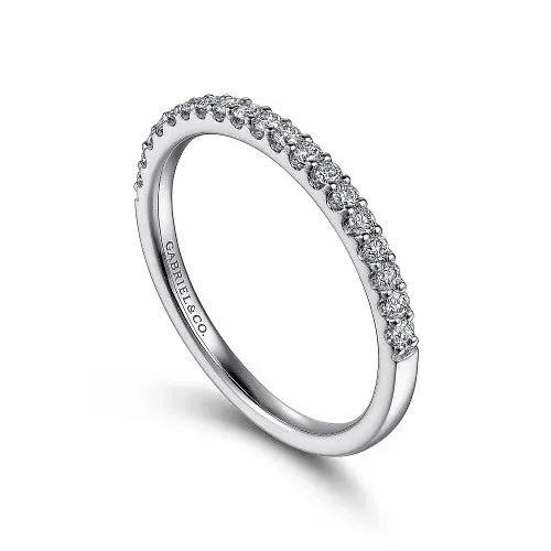 Rings Montreal 14K White Gold Shared Prong Diamond Wedding Band 023 ct GABRIEL CO Rings Montreal 14K White Gold Shared Prong Diamond Wedding Band 023 ct GABRIEL CO