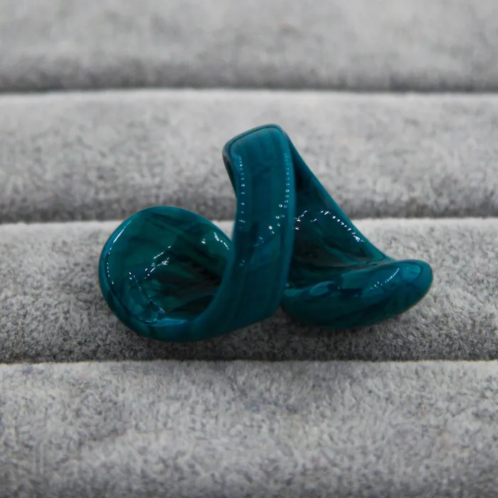 Rings MuranoVItrum Green Ring Handmade Spiral Murano Glass Rings MuranoVItrum Green Ring Handmade Spiral Murano Glass