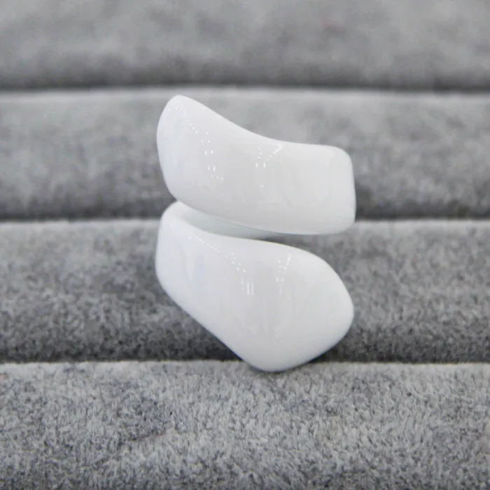 Rings MuranoVItrum White Ring Handmade Spiral Murano Glass