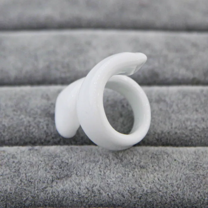 Rings MuranoVItrum White Ring Handmade Spiral Murano Glass
