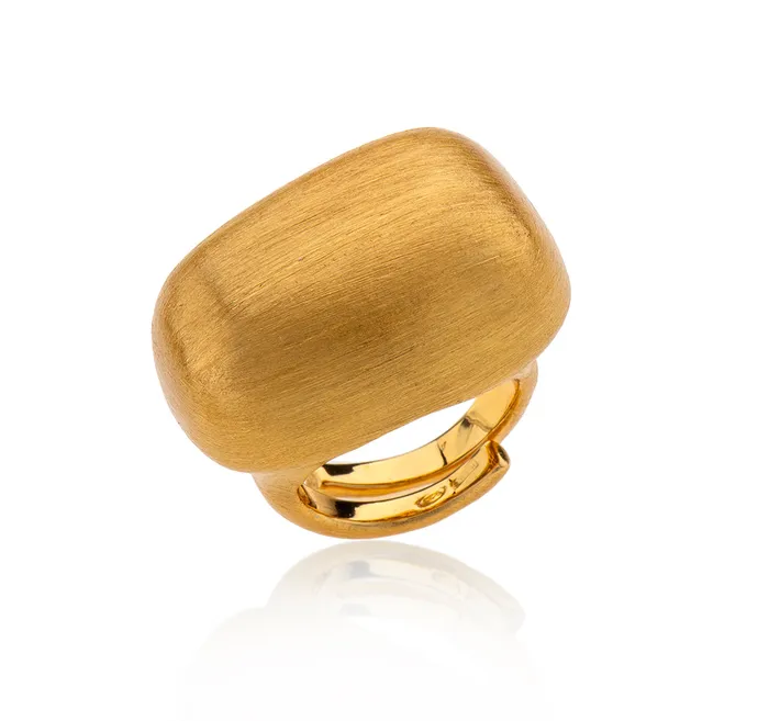 Rings Nava Zahavi Nava Zahavi Gold Plated Large Nugget Ring