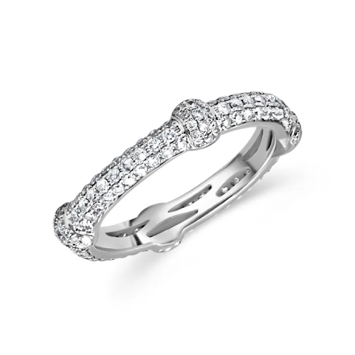 Rings Polachecks Collection Diamond Pav Eternity Band