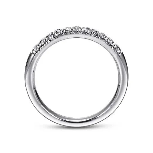 Rings Portofino 14K White Gold 11 Stone French Pave Diamond Wedding Band 024 ct GABRIEL CO Rings Portofino 14K White Gold 11 Stone French Pave Diamond Wedding Band 024 ct GABRIEL CO