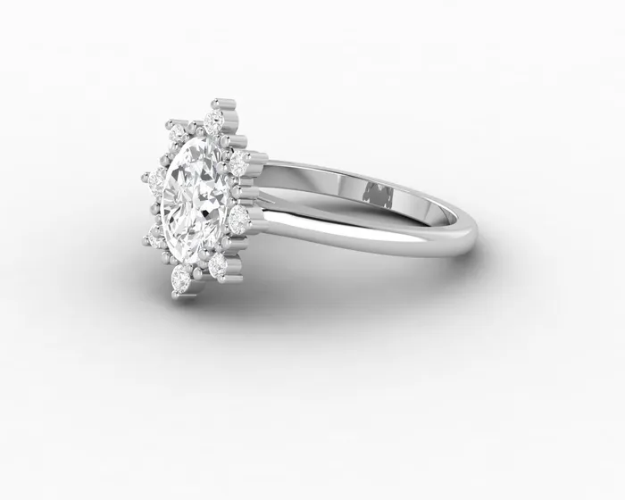 Rings Sapheena Jewelry Bridget 15 Ct Oval Cut Halo Engagement Ring