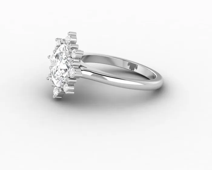 Rings Sapheena Jewelry Bridget 15 Ct Oval Cut Halo Engagement Ring