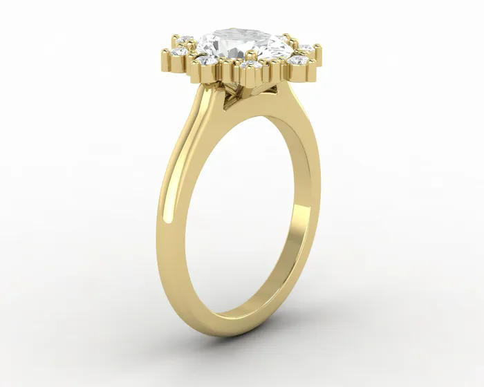 Rings Sapheena Jewelry Bridget 15 Ct Oval Cut Halo Engagement Ring