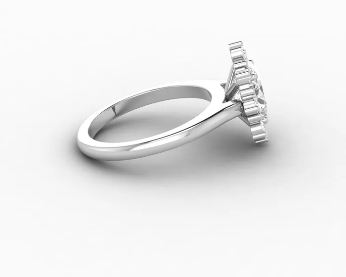 Rings Sapheena Jewelry Bridget 15 Ct Oval Cut Halo Engagement Ring