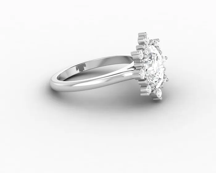 Rings Sapheena Jewelry Bridget 15 Ct Oval Cut Halo Engagement Ring
