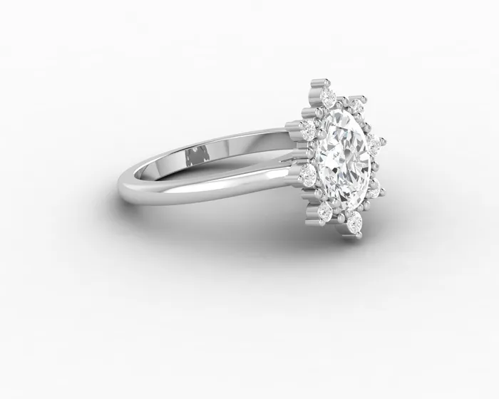 Rings Sapheena Jewelry Bridget 15 Ct Oval Cut Halo Engagement Ring