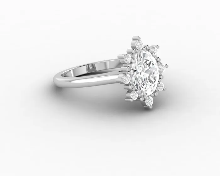 Rings Sapheena Jewelry Bridget 15 Ct Oval Cut Halo Engagement Ring