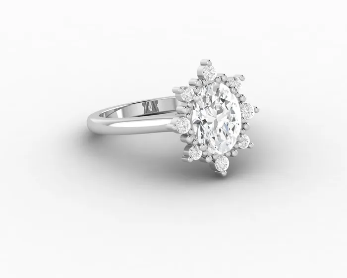 Rings Sapheena Jewelry Bridget 15 Ct Oval Cut Halo Engagement Ring