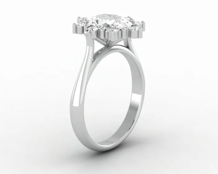 Rings Sapheena Jewelry Bridget 15 Ct Oval Cut Halo Engagement Ring
