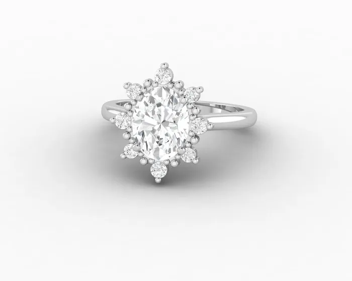 Rings Sapheena Jewelry Bridget 15 Ct Oval Cut Halo Engagement Ring