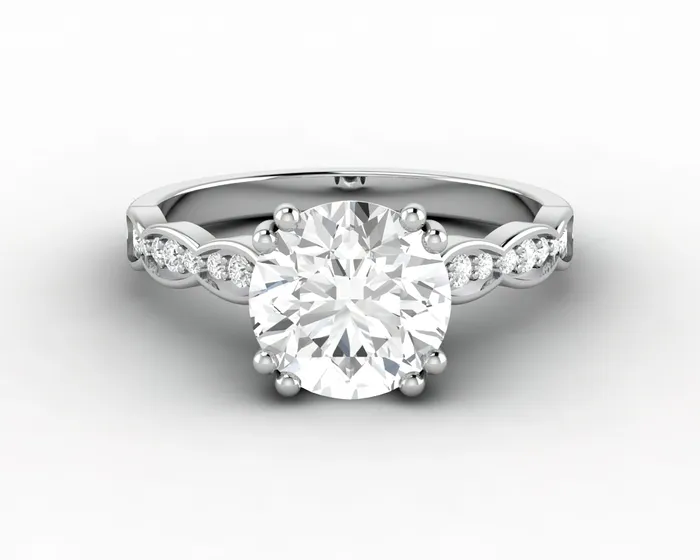 Rings Sapheena Jewelry Celeste 20 Ct Solitaire Round Cut Engagement Ring With Side Stones Rings Sapheena Jewelry Celeste 20 Ct Solitaire Round Cut Engagement Ring With Side Stones