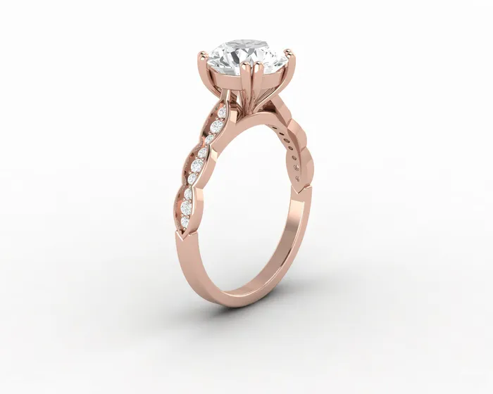 Rings Sapheena Jewelry Celeste 20 Ct Solitaire Round Cut Engagement Ring With Side Stones