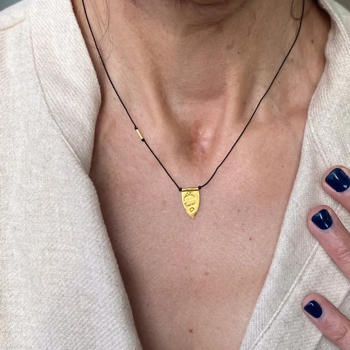 River Song Necklaces River Song Gold Shield Talisman Necklace