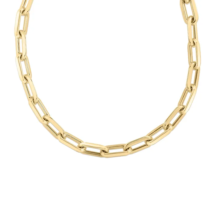 ROBERTO COIN 18K DESIGNER GOLD CLASSIC BOLD ALTERNATING LINK CHAIN Earrings ROBERTO COIN 18K DESIGNER GOLD CLASSIC BOLD ALTERNATING LINK CHAIN Earrings