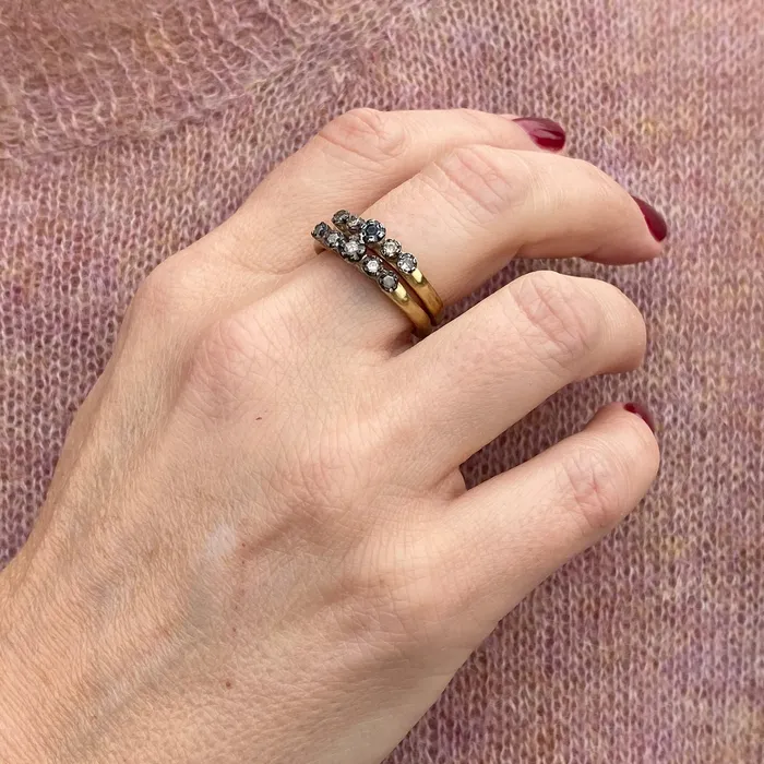 Rosa Maria Rings Rosa Maria Poppy3 Bronze Cognac Black Diamond Ring